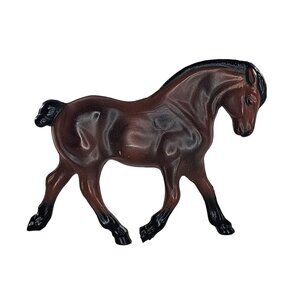 Vintage Hartland Tiny Mite Draft Horse Bay Brown Miniature